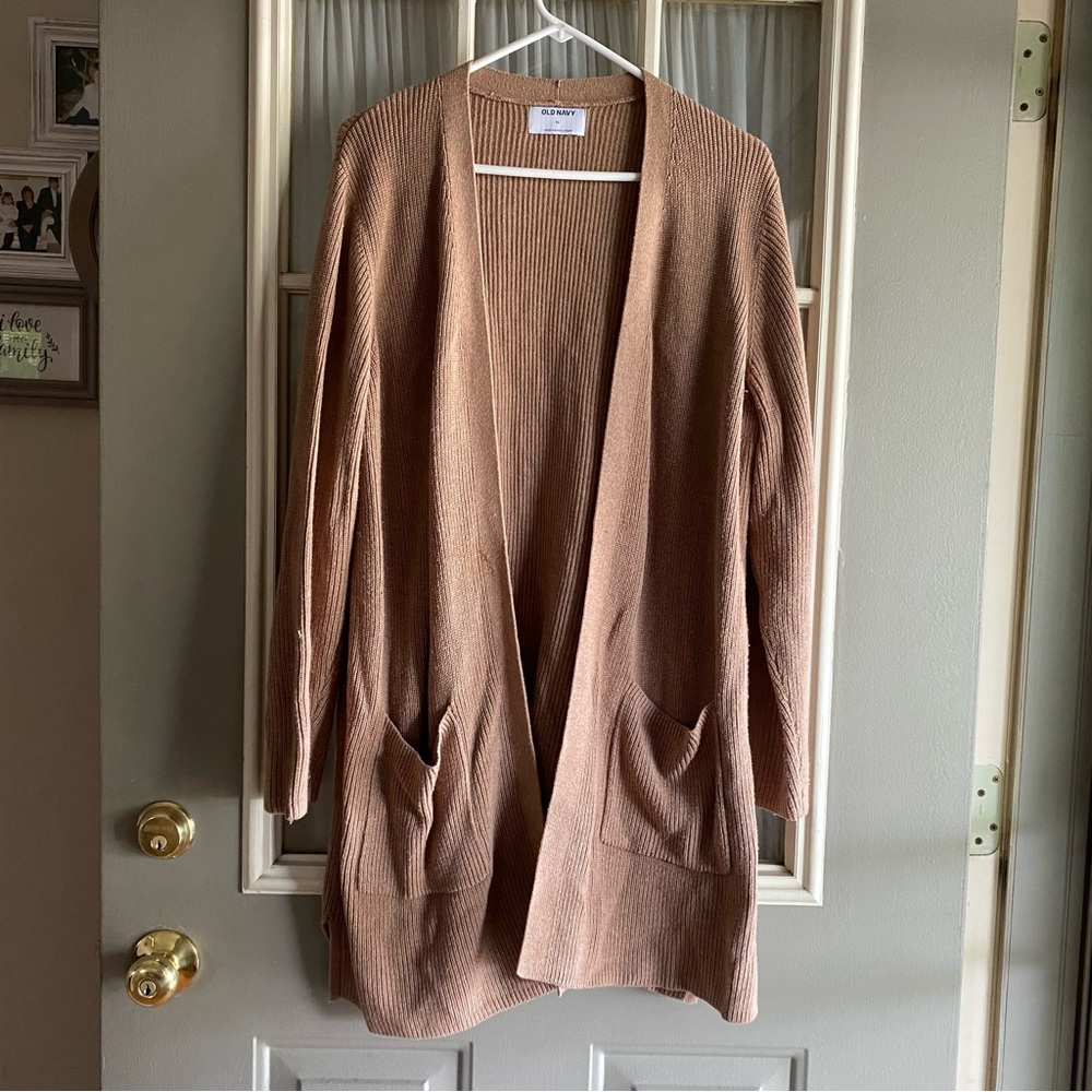 Old Navy Women's Light Brown Cardigan Sweater